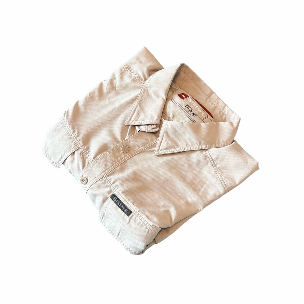 MEN'S GUIDE GUIDE FISHING SHIRT BEIGE SIZE LARGE